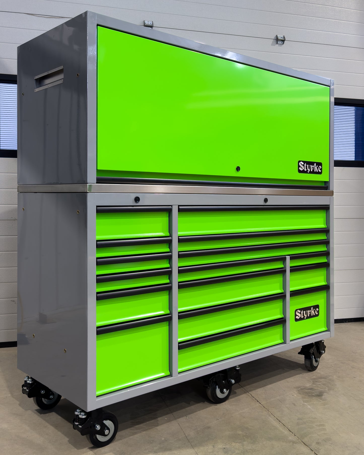 72" Tool Chest with Hutch - Grey/Green/Black