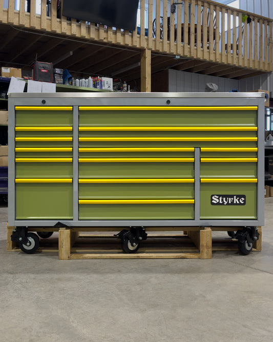 72" Tool Chest - Grey/Olive/Yellow