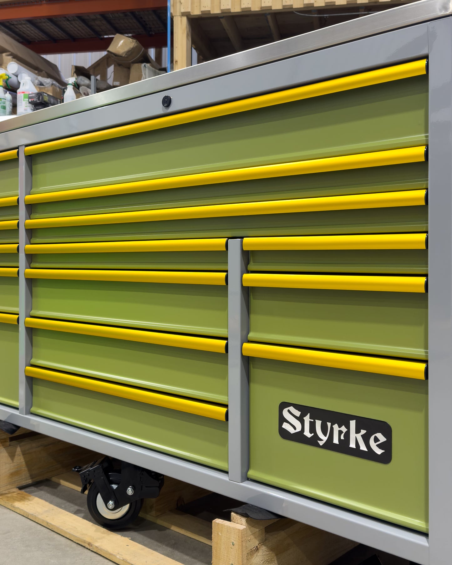 72" Tool Chest - Grey/Olive/Yellow