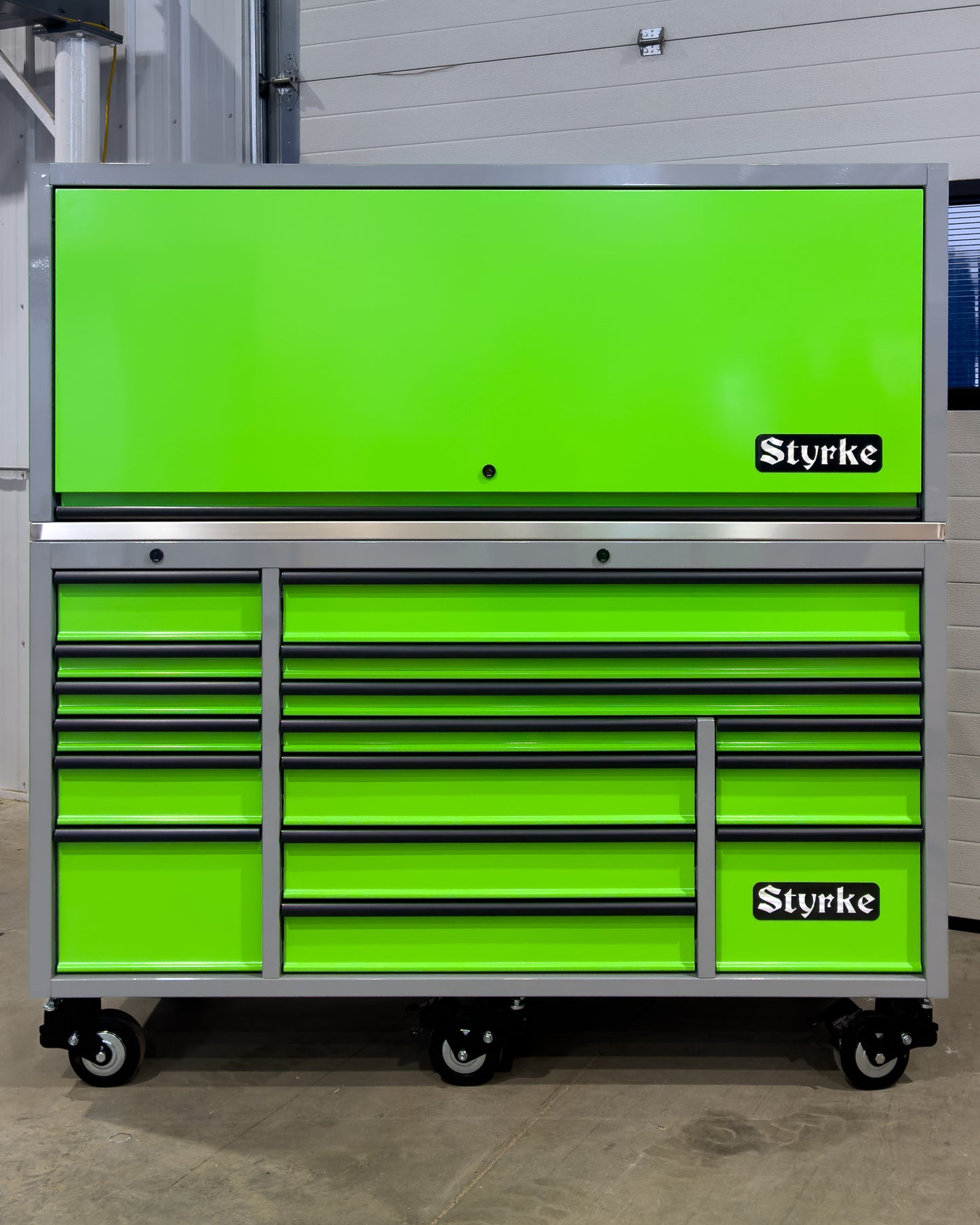 72" Tool Chest with Hutch - Grey/Green/Black