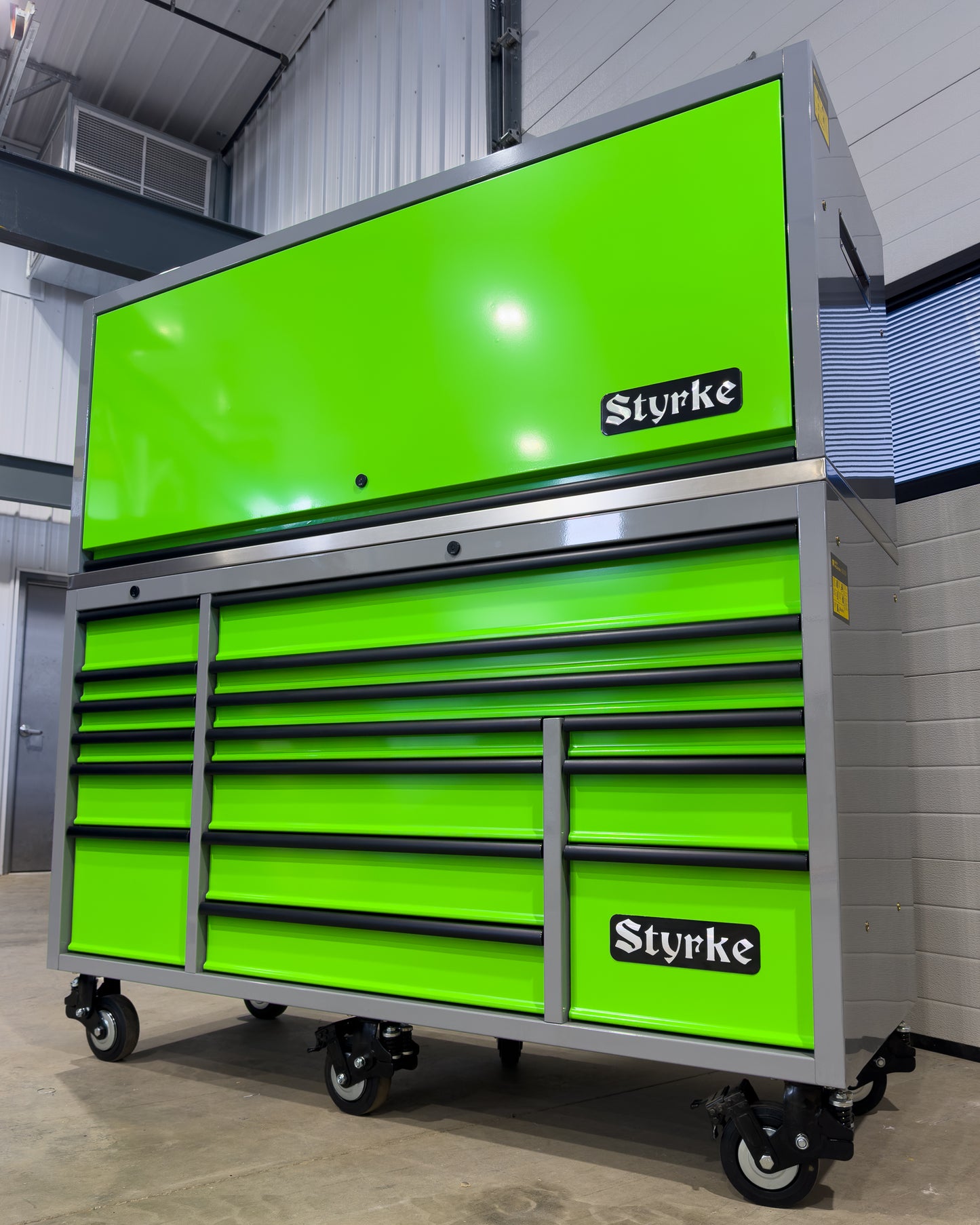 72" Tool Chest with Hutch - Grey/Green/Black