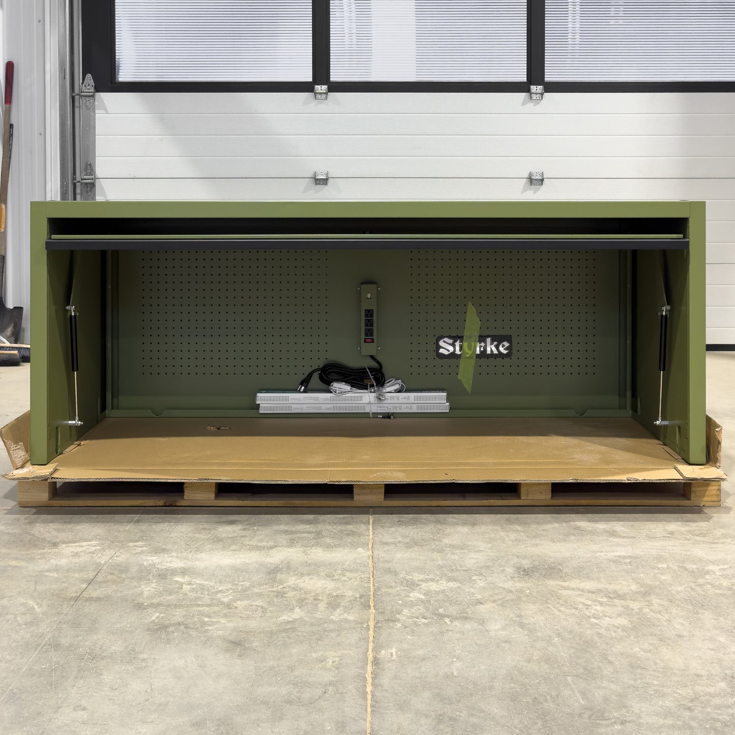 *SCRATCH AND DENT* 72" Hutch - Olive Green/Olive Green/Black
