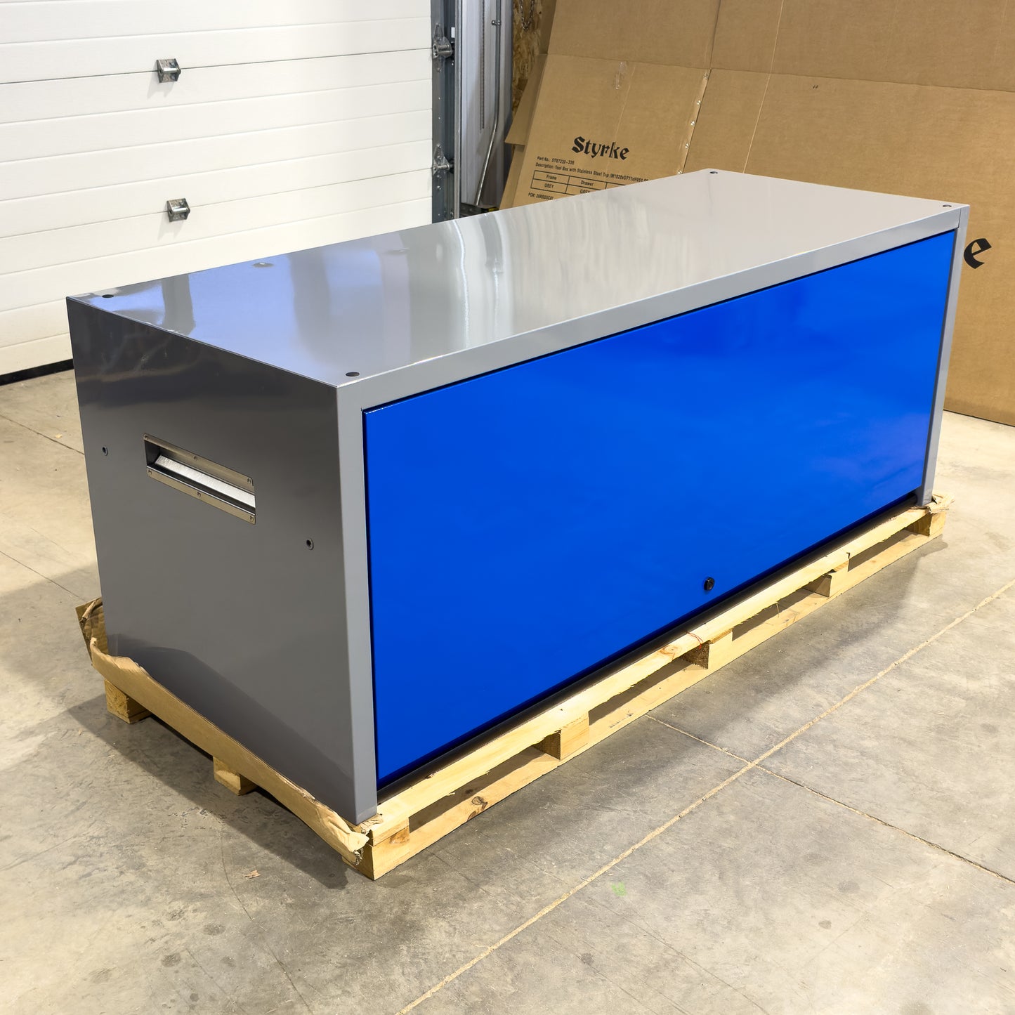 *SCRATCH AND DENT* 72" Hutch - Grey/Blue/Black