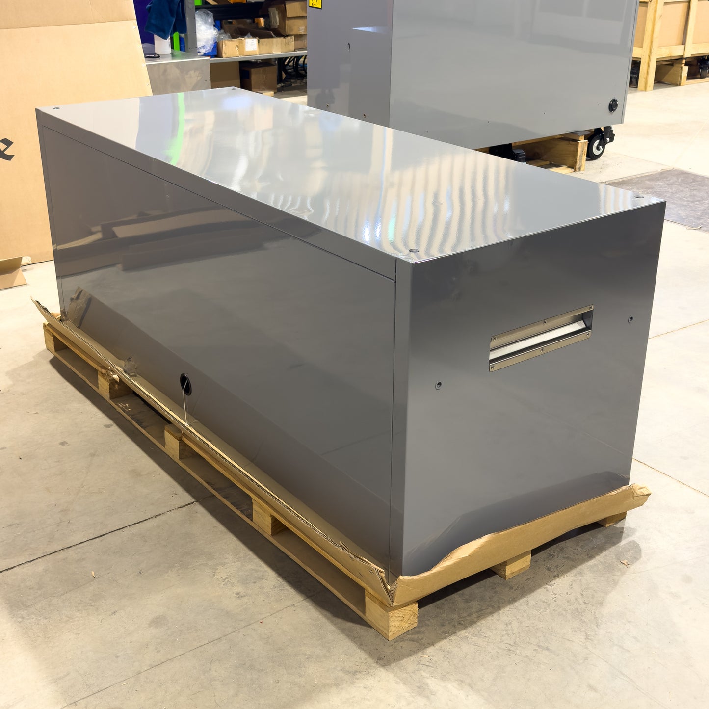 *SCRATCH AND DENT* 72" Hutch - Grey/Blue/Black