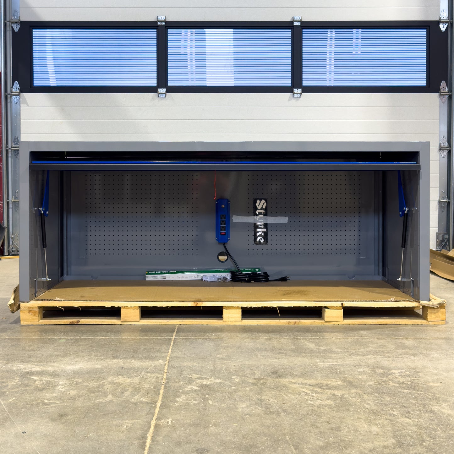 *SCRATCH AND DENT* 72" Hutch - Grey/Blue/Black