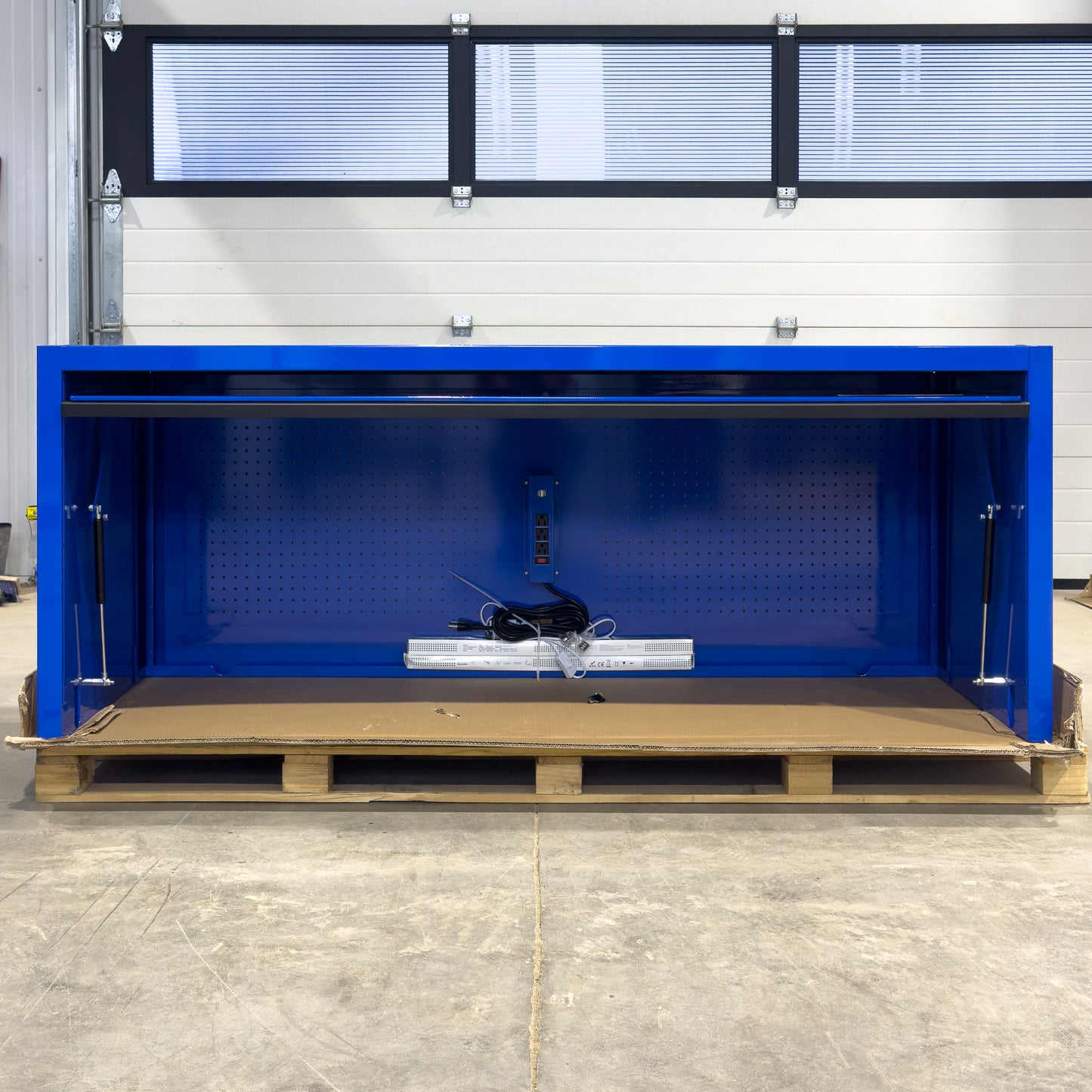 *SCRATCH AND DENT* 72" Hutch - Blue/Blue/Black