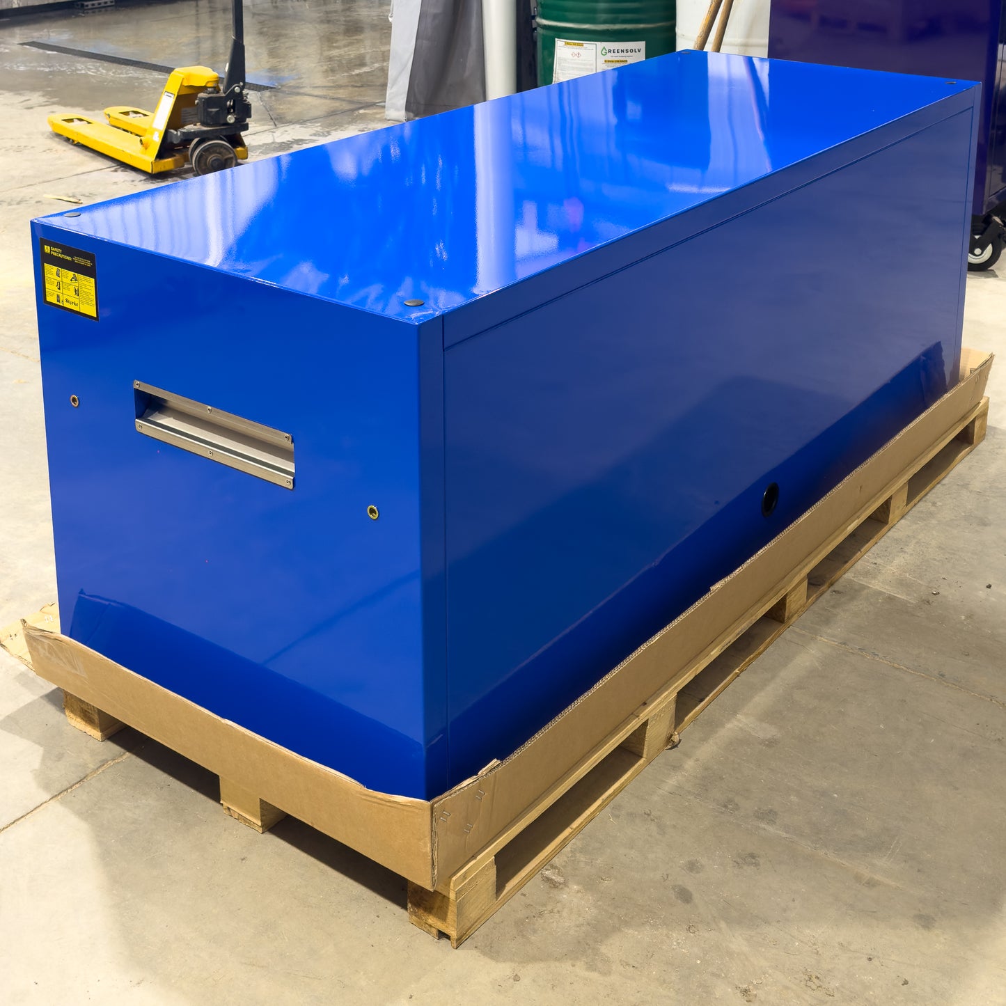 *SCRATCH AND DENT* 72" Hutch - Blue/Black/Polished Aluminum
