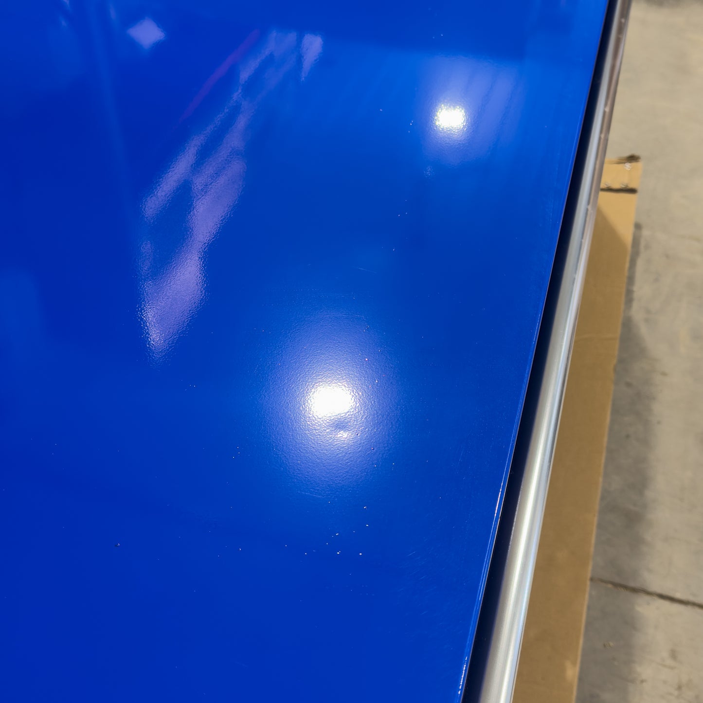 *SCRATCH AND DENT* 72" Hutch - Blue/Black/Polished Aluminum