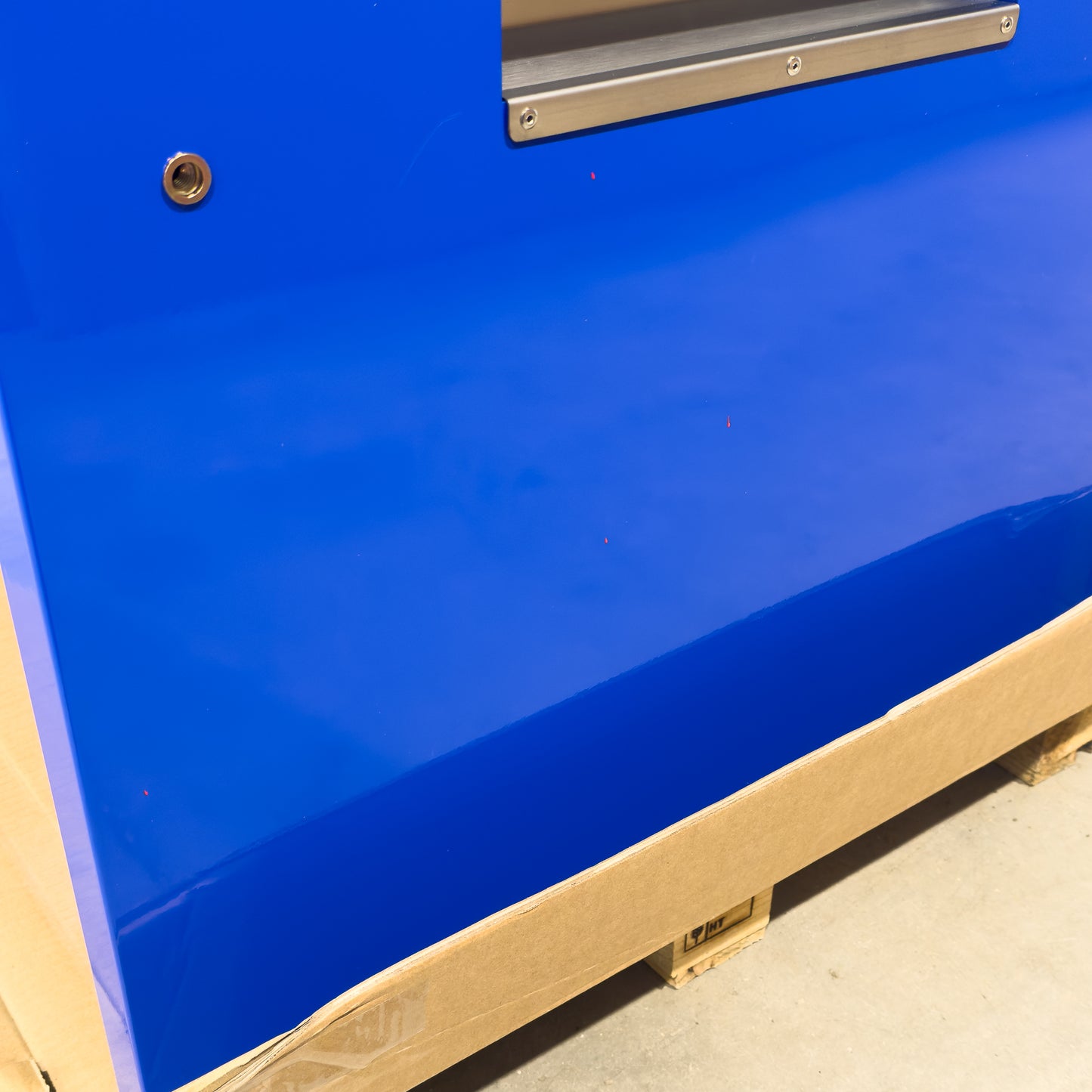 *SCRATCH AND DENT* 72" Hutch - Blue/Black/Polished Aluminum