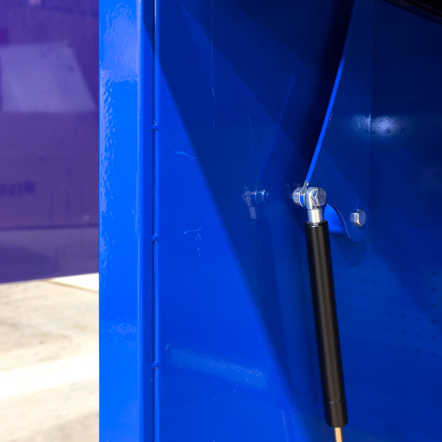 *SCRATCH AND DENT* 72" Hutch - Blue/Black/Black