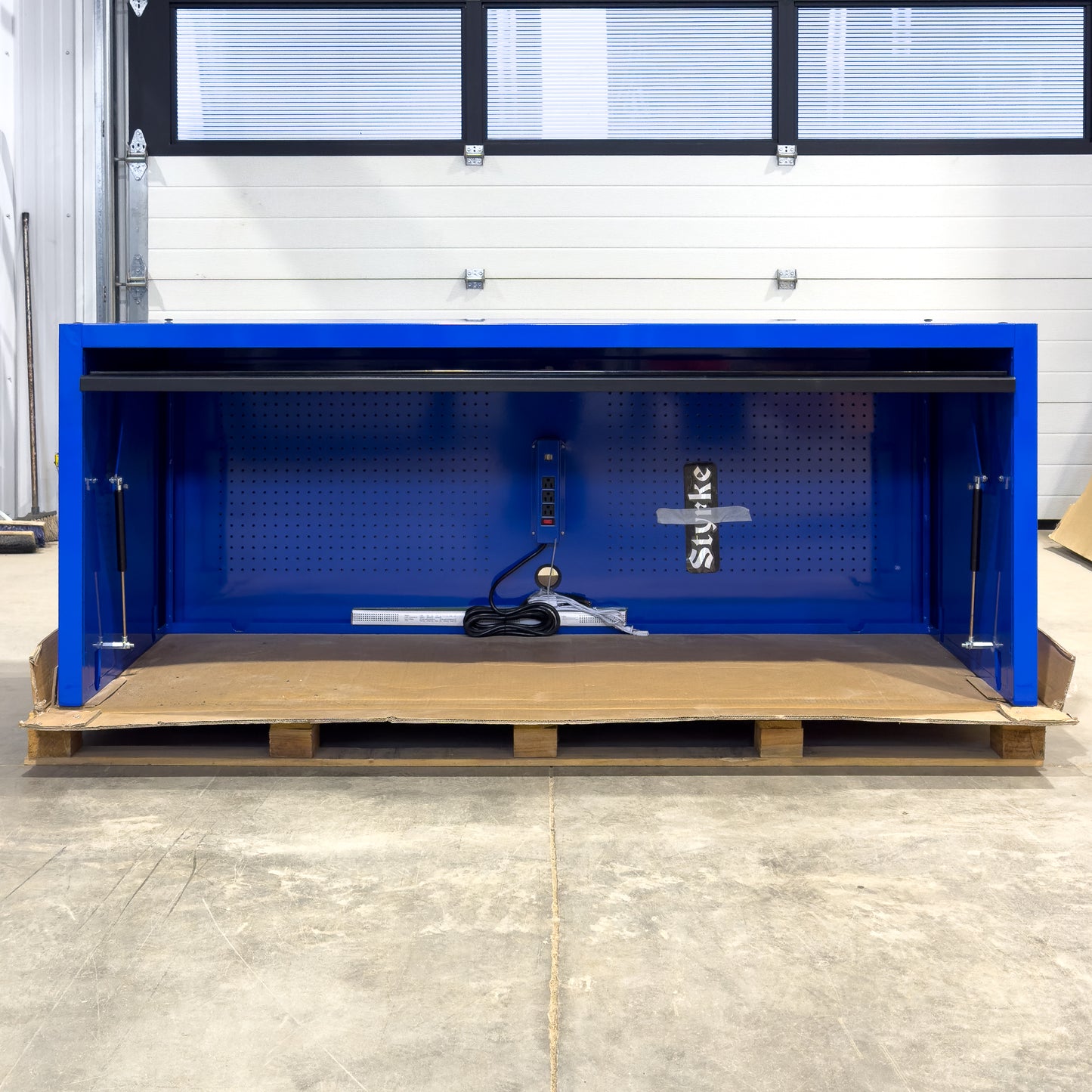 *SCRATCH AND DENT* 72" Hutch - Blue/Black/Black
