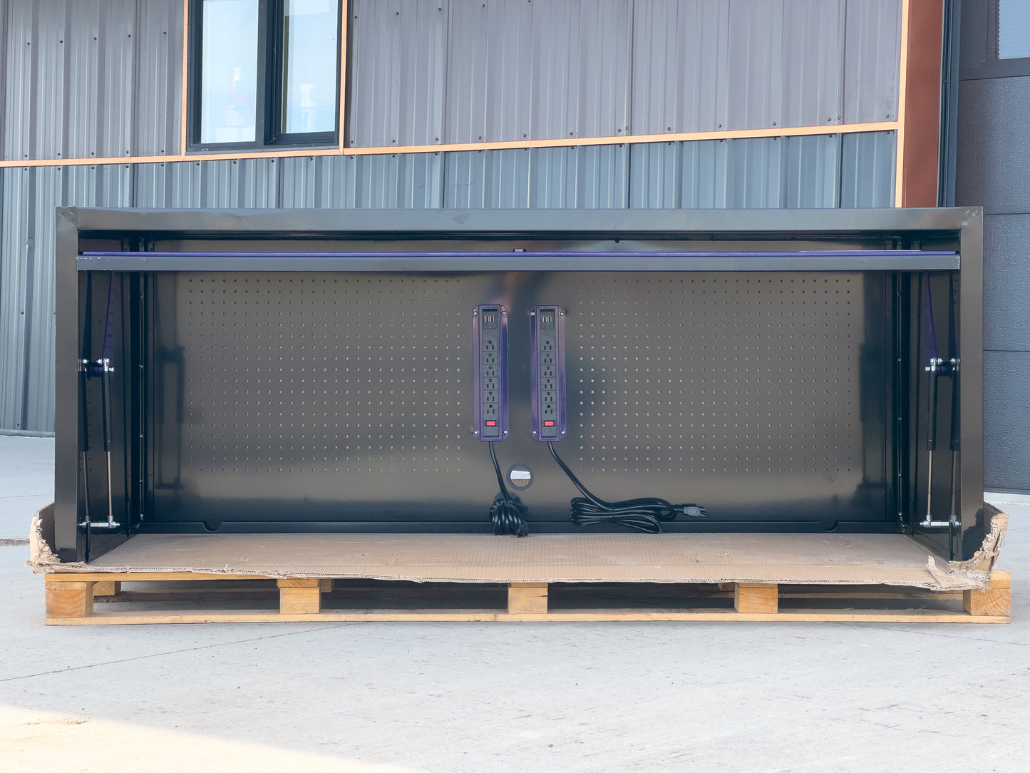 *SCRATCH AND DENT* 72" Hutch - Black/Purple/Black